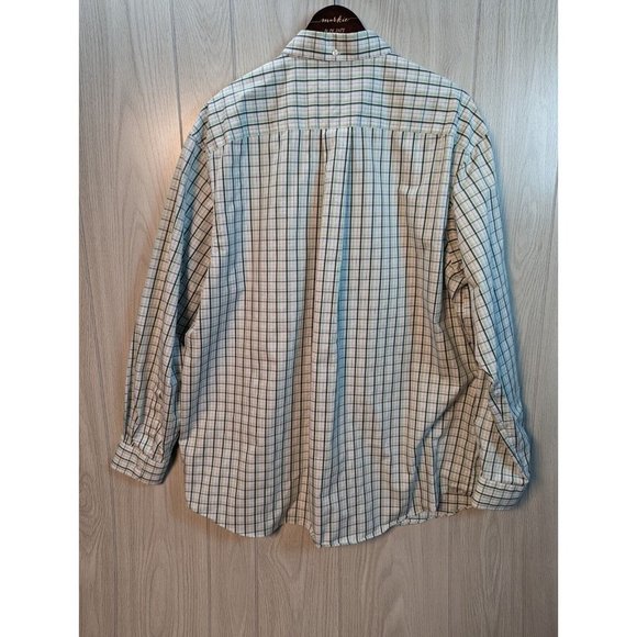 Duluth Trading Mens Shirt Magnaready Buttons Wrinkle Fighter Green Plaid XL T - Picture 2 of 6